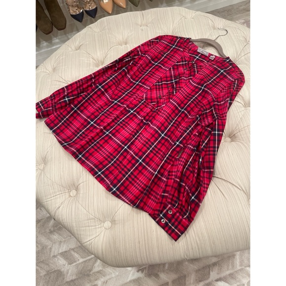 Like New Denim & Co. Plaid Tunic Blouse - Picture 5 of 12